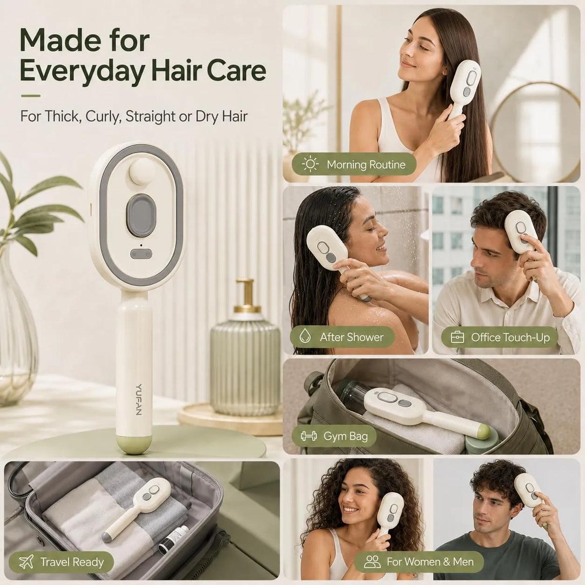 Electric Spray & Anti-Frizz Massage Comb for Smooth Hair & Pet Grooming (Free Delivery)