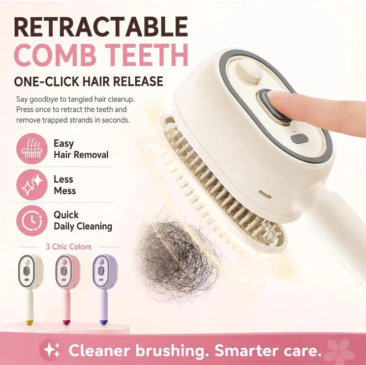 Electric Spray & Anti-Frizz Massage Comb for Smooth Hair & Pet Grooming (Free Delivery)