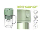 340ML Wireless Juicer Cup Portable Juice Blender Mini Ice Crusher Home Outdoor Office Fruit Milkshake Vegetable Juice Maker