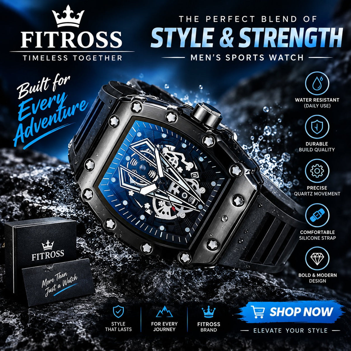 Premium Tourbillon Barrel Shape Men Watch